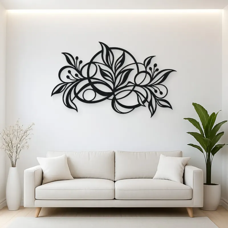 Botanical Abstract Fusion Metal Wall Art | Modern Abstract Metal Decor