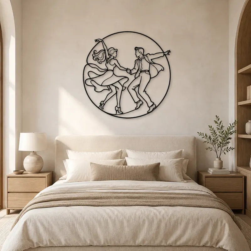 Rock and Roll Dance Metal Wall Art | Couple Dance Wall Decor - lifestyle view 2