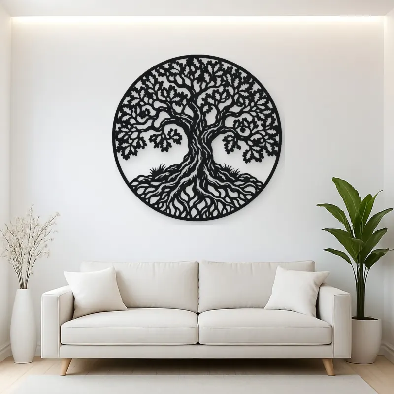 Oak Tree Strength Metal Wall Art | Botanical Metal Wall Decor