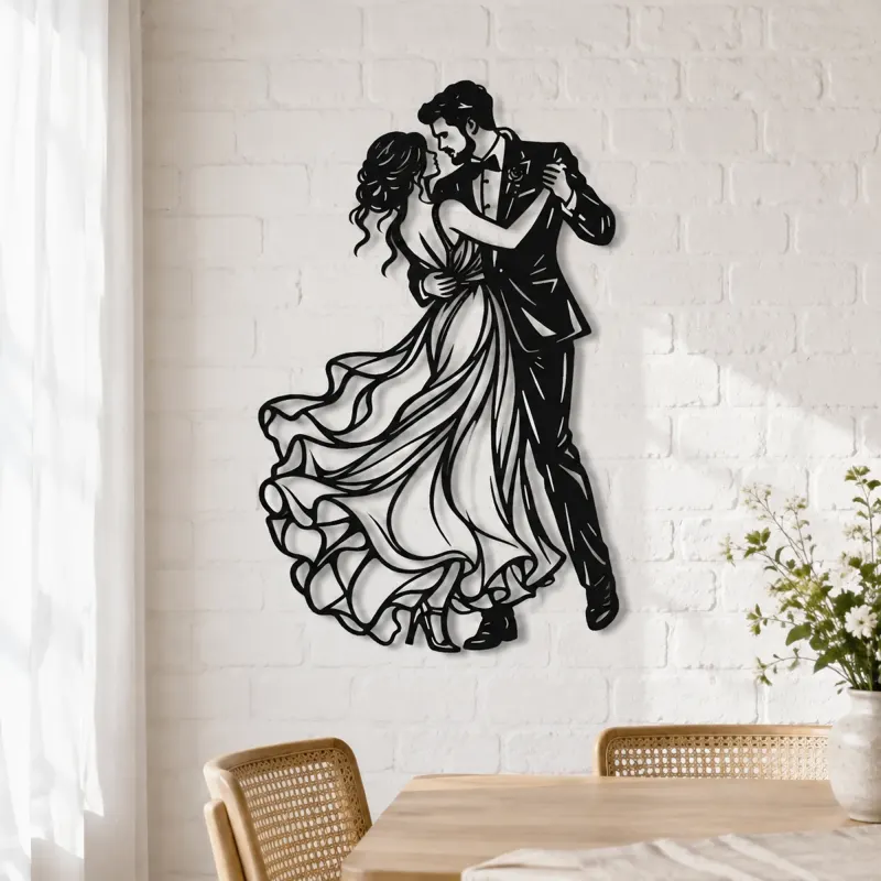 Wedding First Dance Metal Wall Art | Romantic Couple Decor - lifestyle view 4