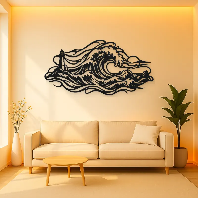 Storm Wave Crest Metal Wall Art | Coastal and Nautical Wall Decor