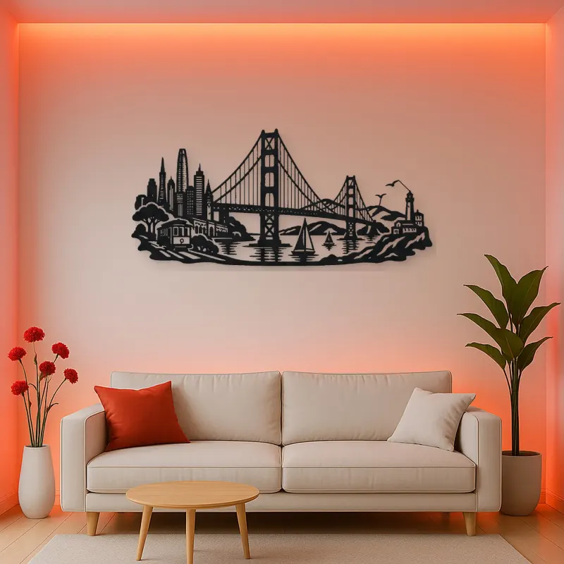 San Francisco Bridge Metal Wall Art | Travel and City Wall Decor
