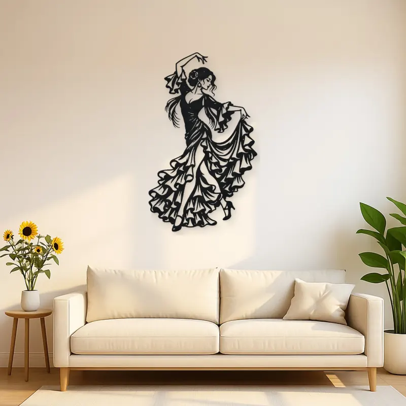 Flamenco Flow Metal Wall Art | Movement Silhouette Decor