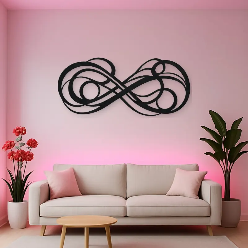 Infinite Flow Loop Metal Wall Art | Modern Abstract Metal Decor