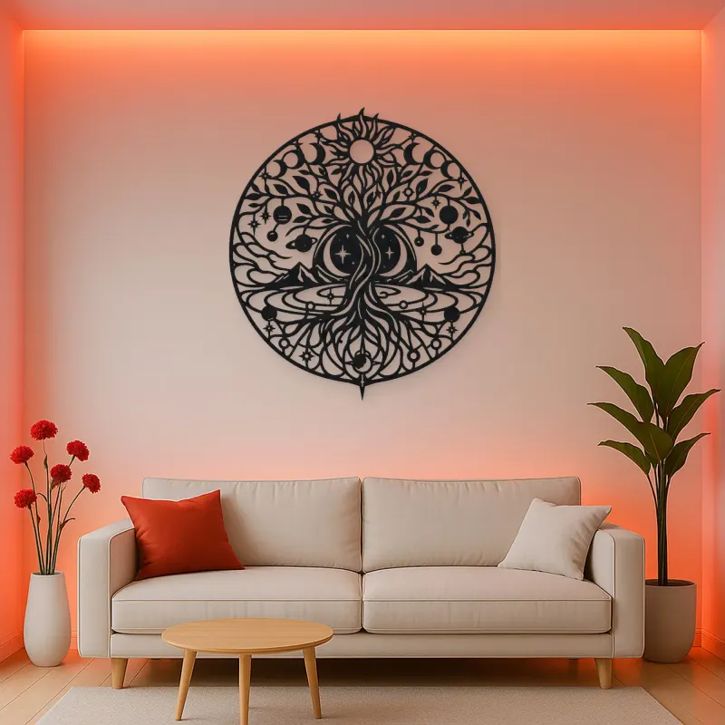 Constellation Tree Metal Wall Art | Botanical Metal Wall Decor