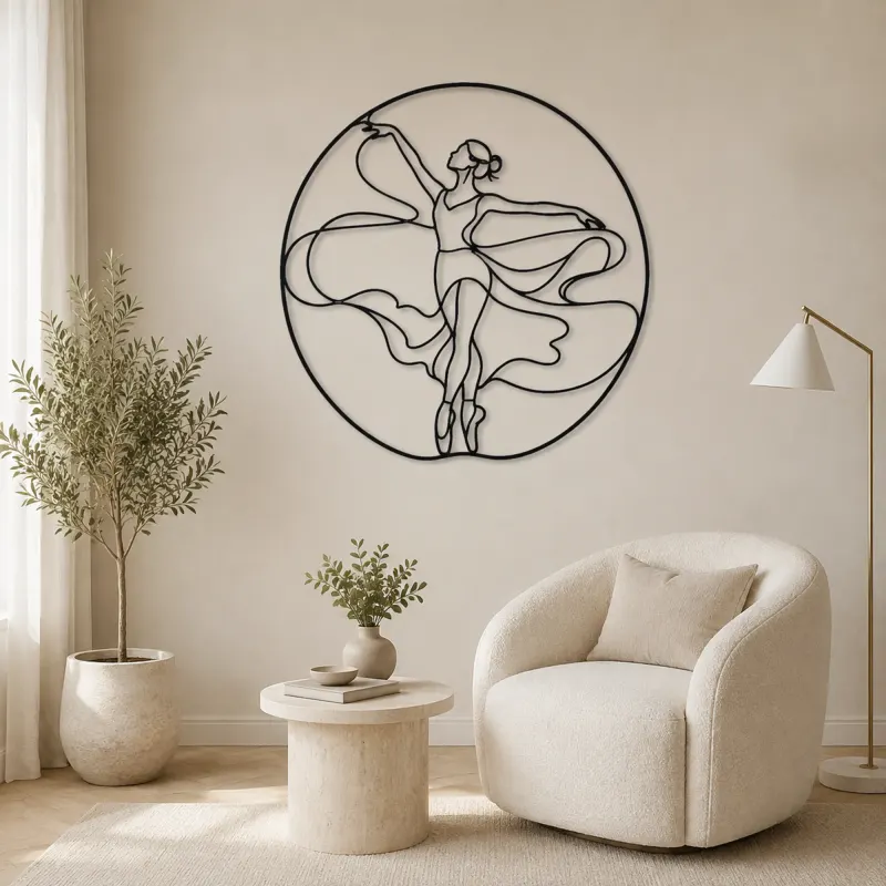 Ballet Fifth Position Metal Wall Art | Dance Silhouette Wall Decor - lifestyle view 5