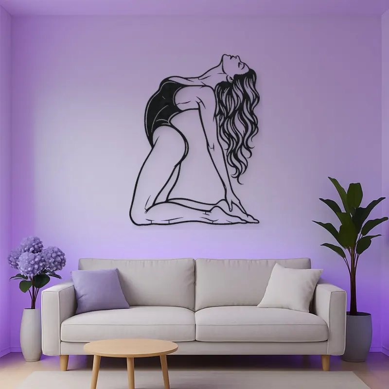 Arched Back Pose Metal Wall Art | Movement Silhouette Decor