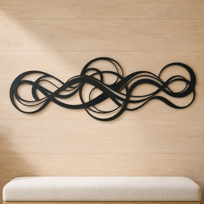 Endless Motion Panorama Metal Wall Art | Modern Abstract Metal Decor - lifestyle view 5