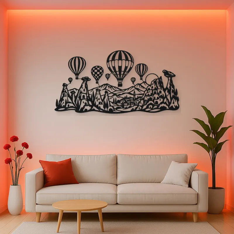 Cappadocia Balloons Metal Wall Art | Travel and City Wall Decor