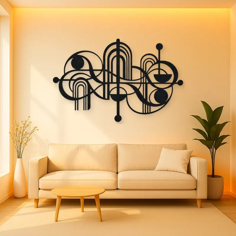 Mid-Century Arches Metal Wall Art | Modern Abstract Metal Decor
