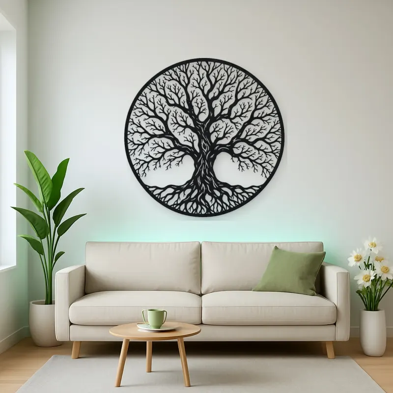 Winter Bare Tree Metal Wall Art | Botanical Metal Wall Decor
