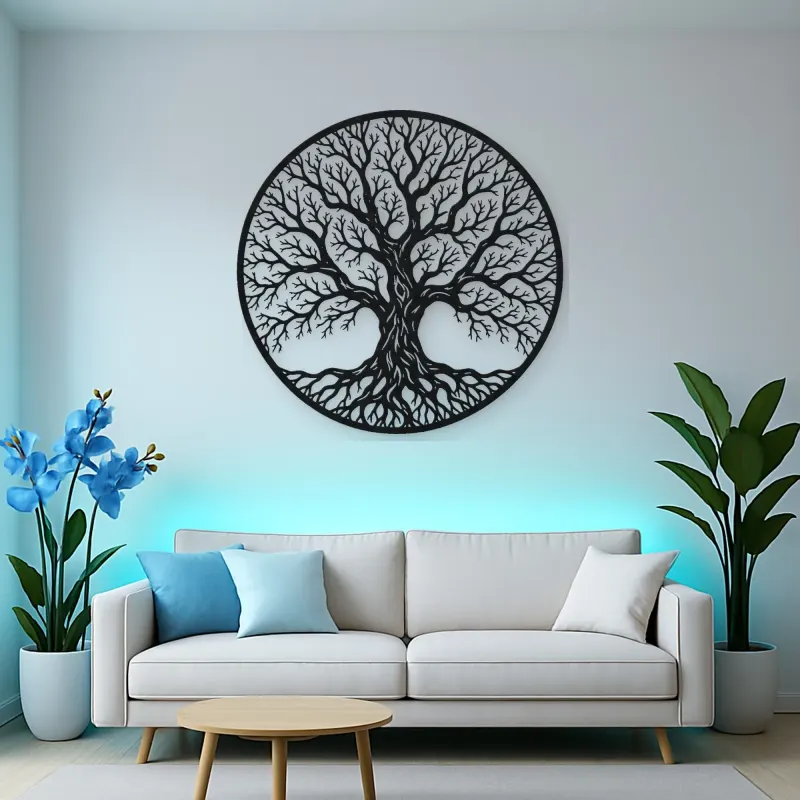 Winter Bare Tree Metal Wall Art | Botanical Metal Wall Decor
