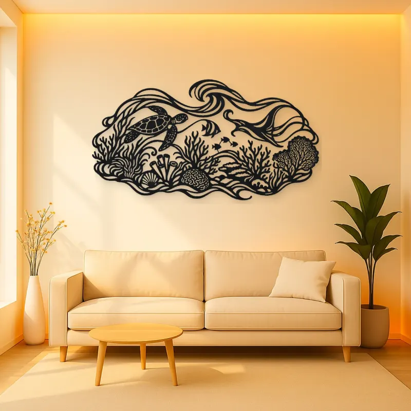 Coral Reef Rhythm Metal Wall Art | Coastal and Nautical Wall Decor