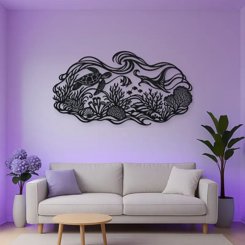 Coral Reef Rhythm Metal Wall Art | Coastal and Nautical Wall Decor