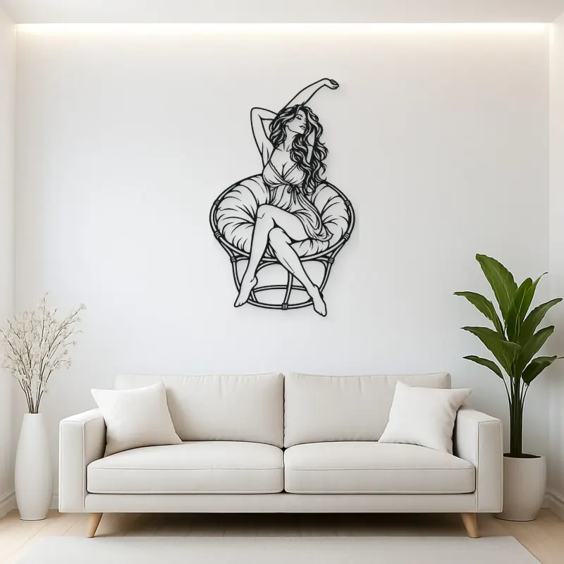 Morning Stretch Metal Wall Art | Movement Silhouette Decor