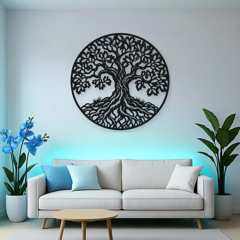 Oak Tree Strength Metal Wall Art | Botanical Metal Wall Decor