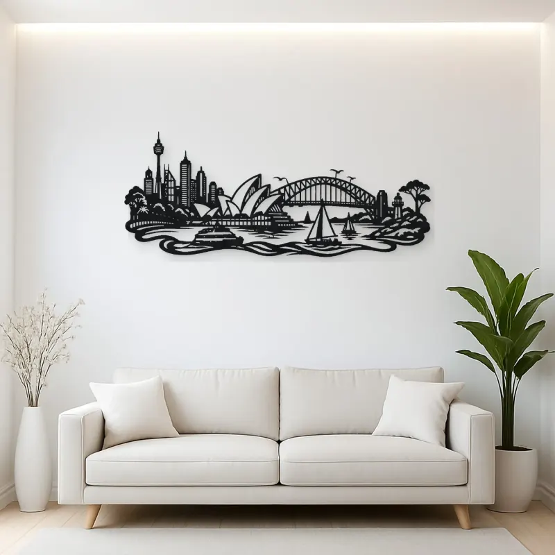 Sydney Harbour Flow Metal Wall Art | Travel and City Wall Decor