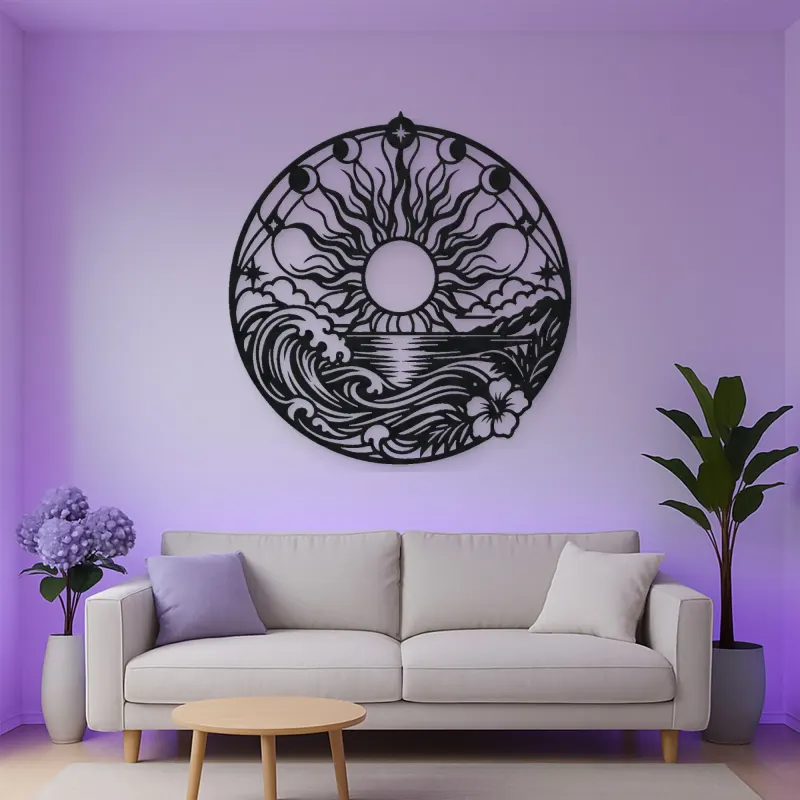 Sun and Ocean Metal Wall Art | Coastal and Nautical Wall Decor