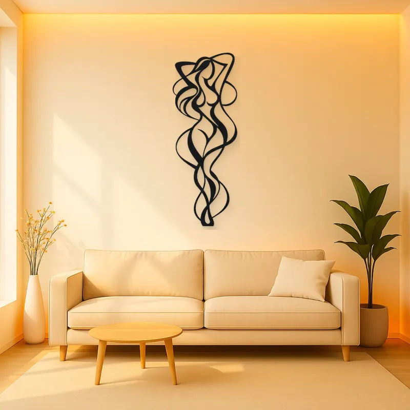 Abstract Body Curves Metal Wall Art | Modern Abstract Metal Decor