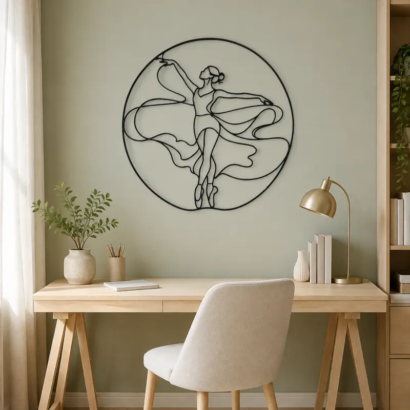 Ballet Fifth Position Metal Wall Art | Dance Silhouette Wall Decor - lifestyle view 4