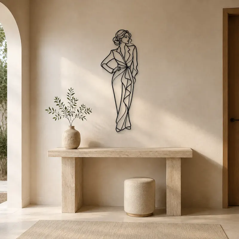 Confident Hand on Hip Metal Wall Art | Romantic Couple Decor - lifestyle view 3