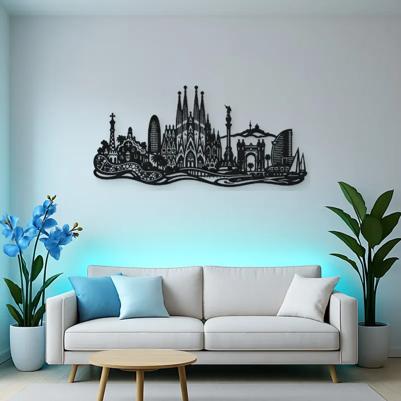 Barcelona Architecture Metal Wall Art | Travel and City Wall Decor