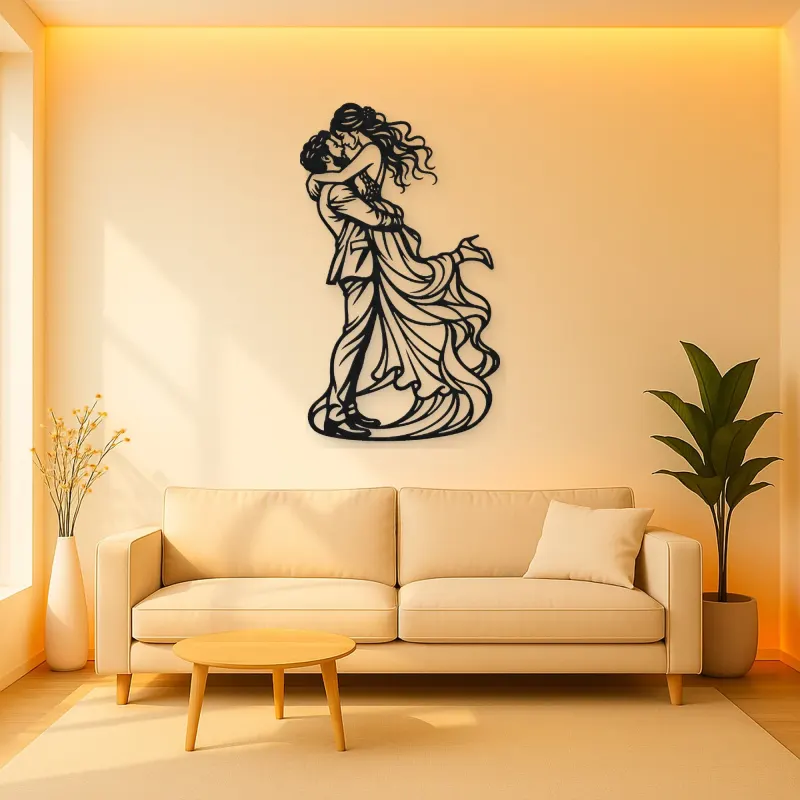 Newlywed Lift Metal Wall Art | Romantic Couple Decor