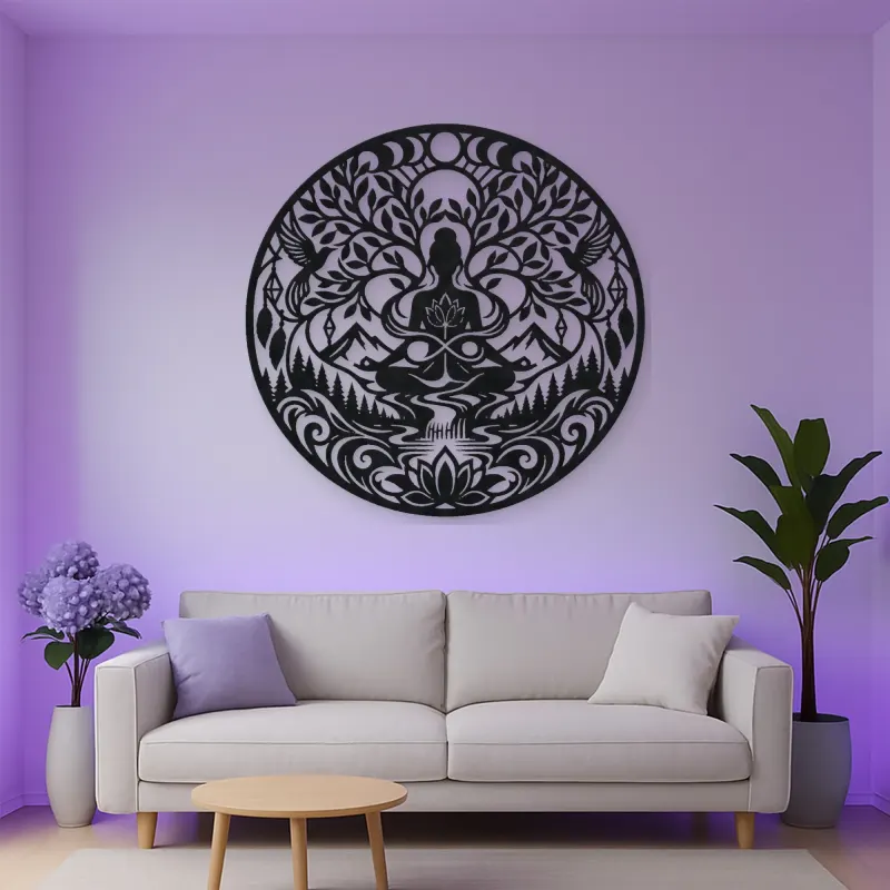 Infinite Peace Flow Metal Wall Art | Spiritual Boho Metal Decor
