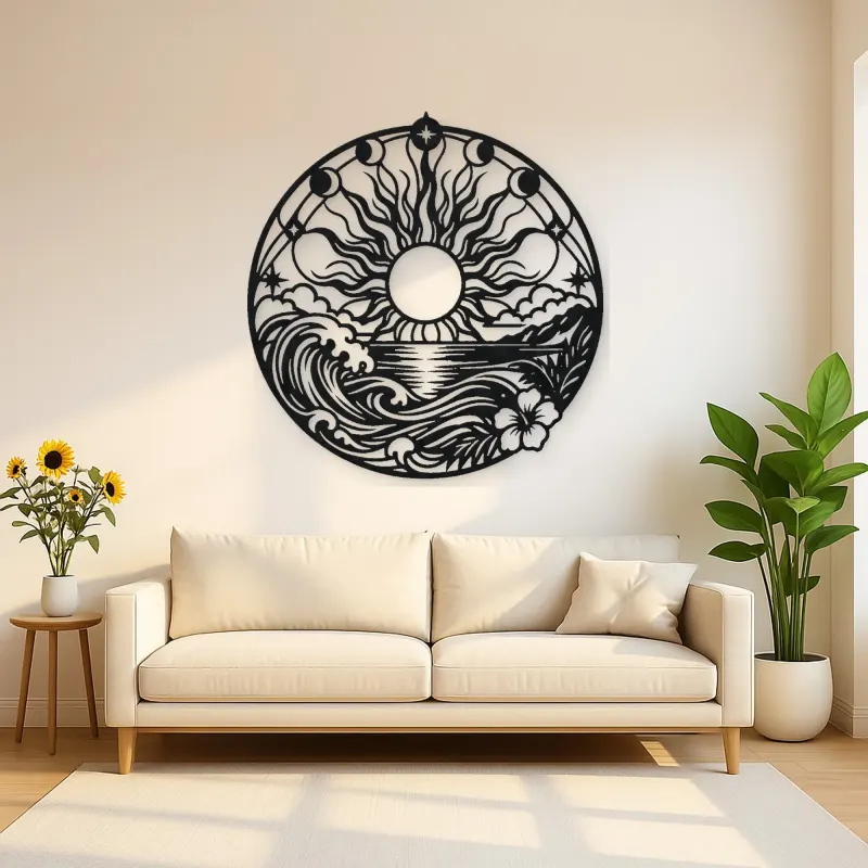Sun and Ocean Metal Wall Art | Coastal and Nautical Wall Decor