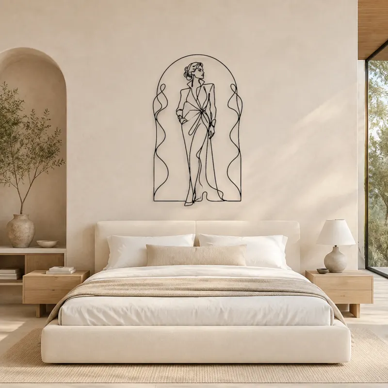 Couture Arch Model Metal Wall Art | Fashion Figure Wall Decor - lifestyle view 2