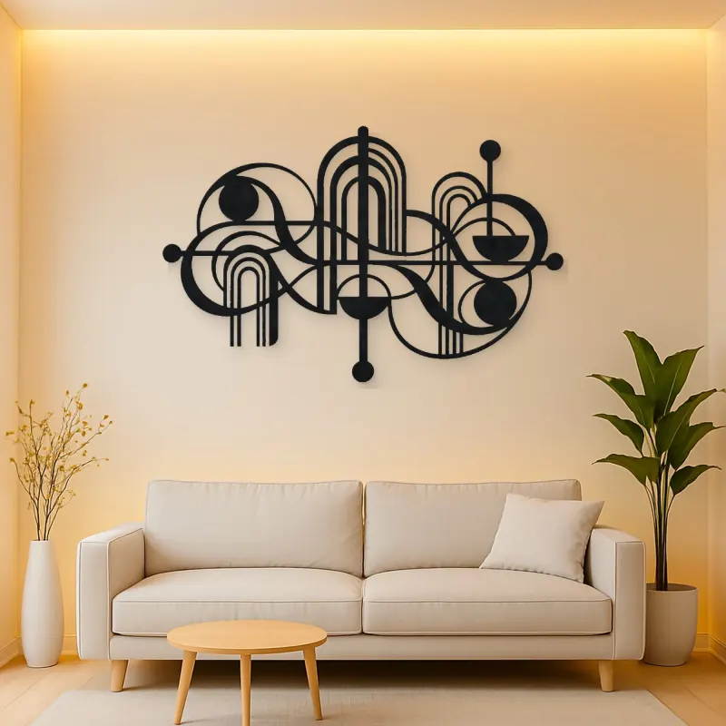 Mid-Century Arches Metal Wall Art | Modern Abstract Metal Decor
