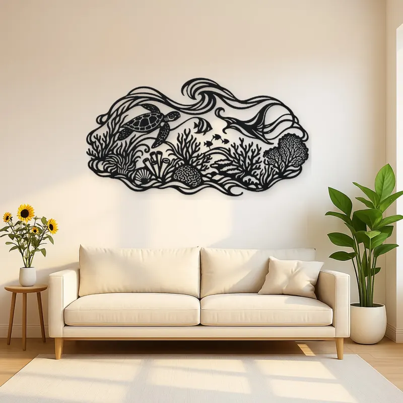 Coral Reef Rhythm Metal Wall Art | Coastal and Nautical Wall Decor