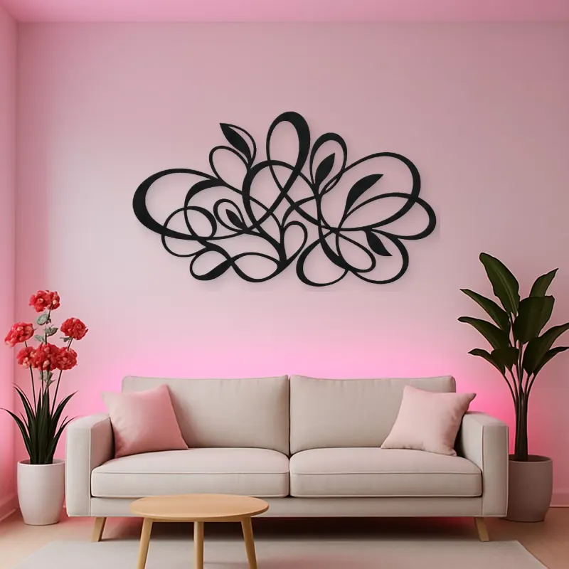 Sculptural Loop Garden Metal Wall Art | Modern Abstract Metal Decor