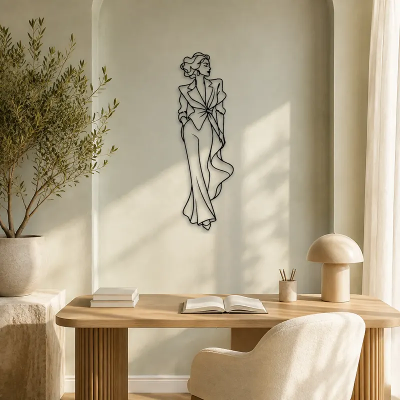 Blazer Fashion Muse Metal Wall Art | Fashion Figure Wall Decor - lifestyle view 4