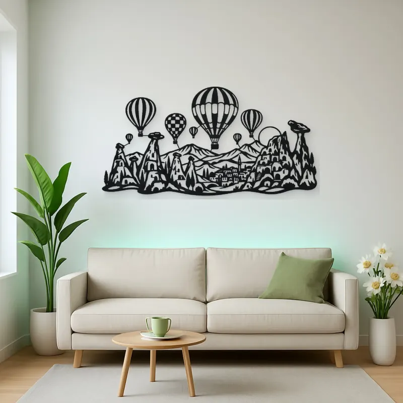 Cappadocia Balloons Metal Wall Art | Travel and City Wall Decor
