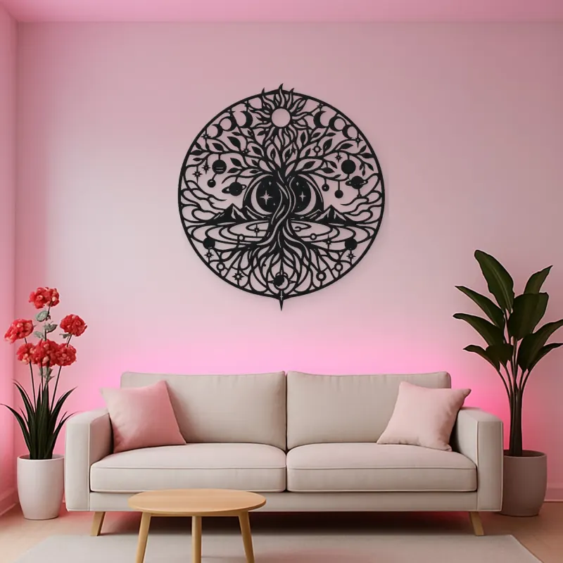 Constellation Tree Metal Wall Art | Botanical Metal Wall Decor