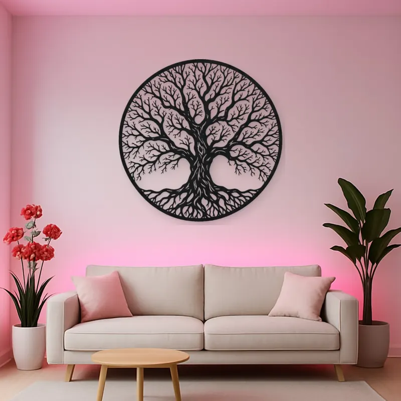 Winter Bare Tree Metal Wall Art | Botanical Metal Wall Decor