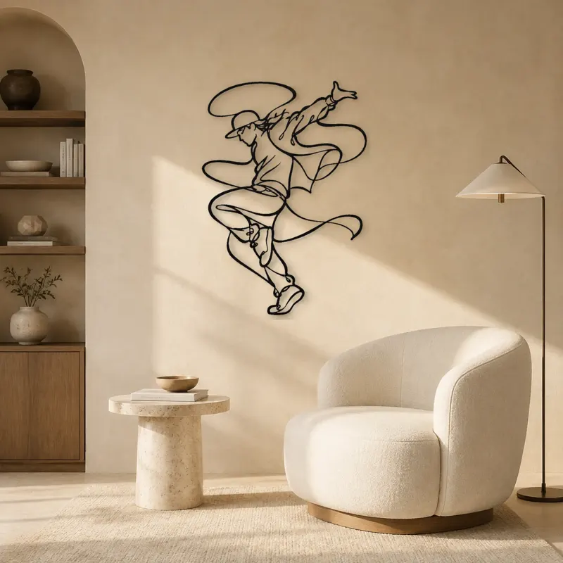 Street Dance Pose Metal Wall Art | Dance Silhouette Wall Decor - lifestyle view 5