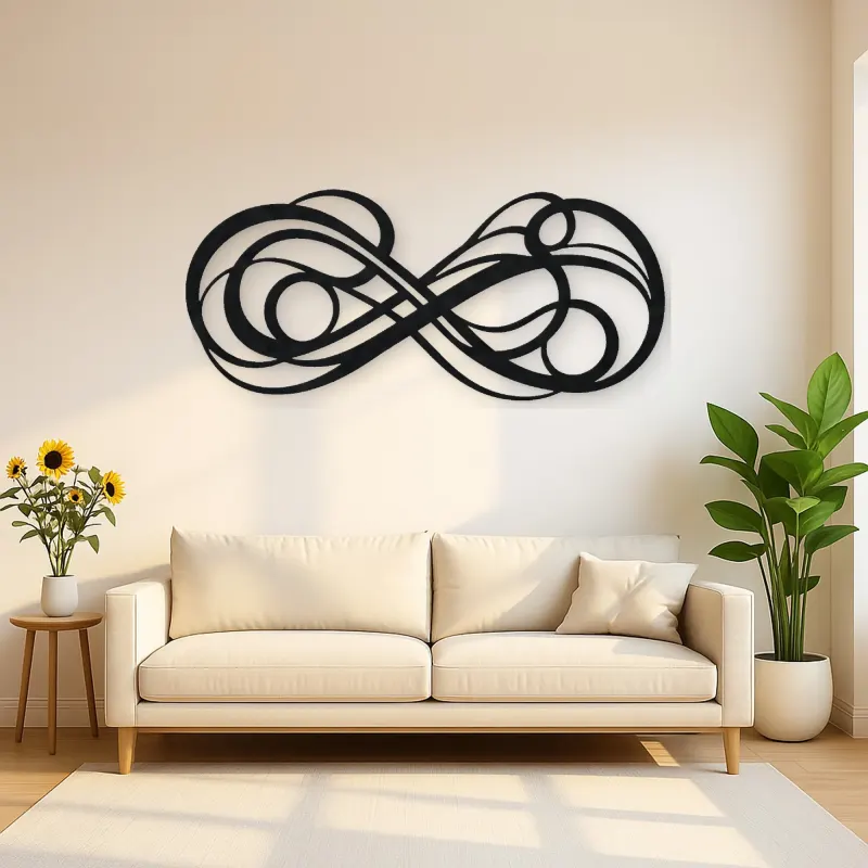 Infinite Flow Loop Metal Wall Art | Modern Abstract Metal Decor