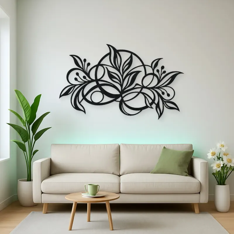 Botanical Abstract Fusion Metal Wall Art | Modern Abstract Metal Decor