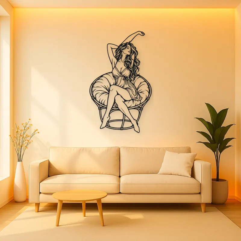Morning Stretch Metal Wall Art | Movement Silhouette Decor