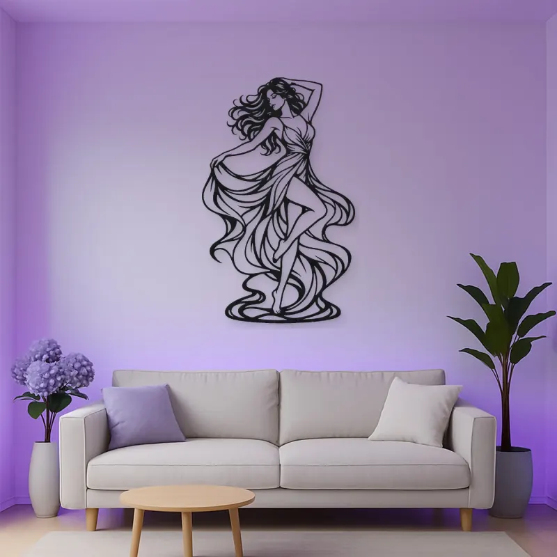 Freeform Dance Muse Metal Wall Art | Movement Silhouette Decor