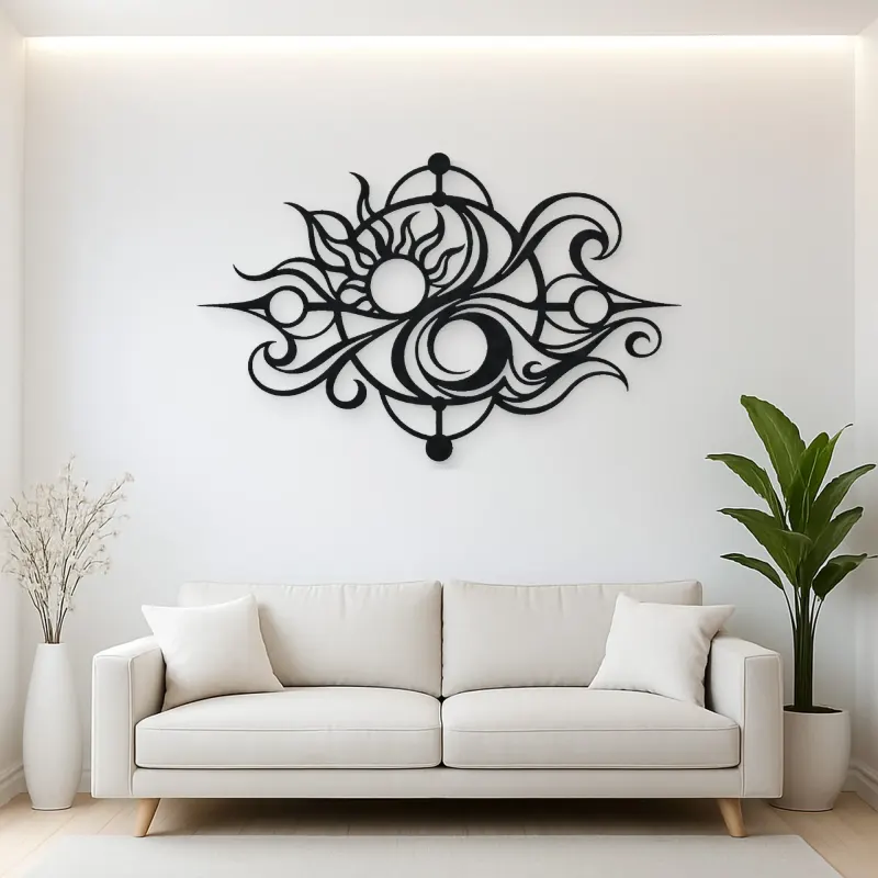 Balance of Opposites Metal Wall Art | Modern Abstract Metal Decor