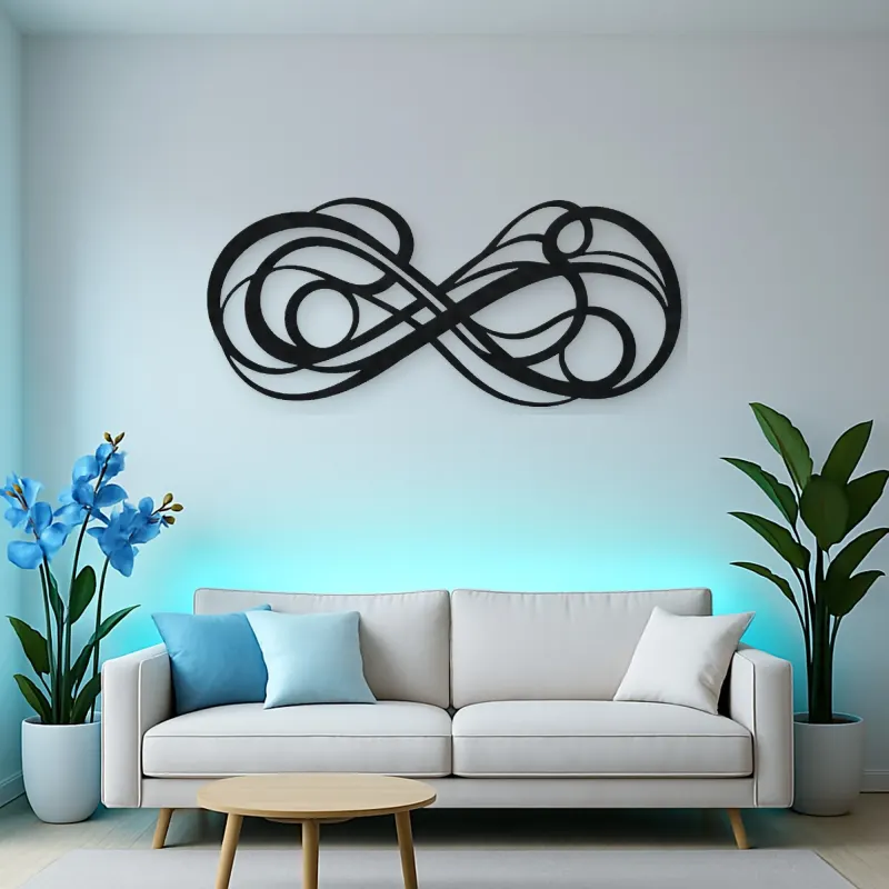 Infinite Flow Loop Metal Wall Art | Modern Abstract Metal Decor