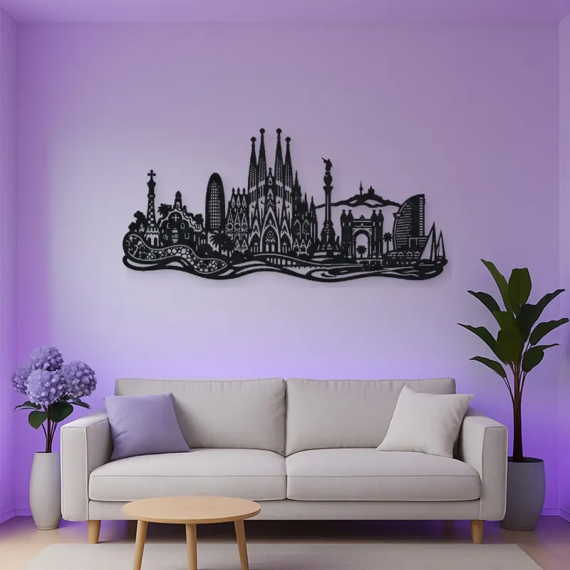 Barcelona Architecture Metal Wall Art | Travel and City Wall Decor