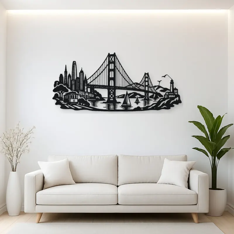 San Francisco Bridge Metal Wall Art | Travel and City Wall Decor