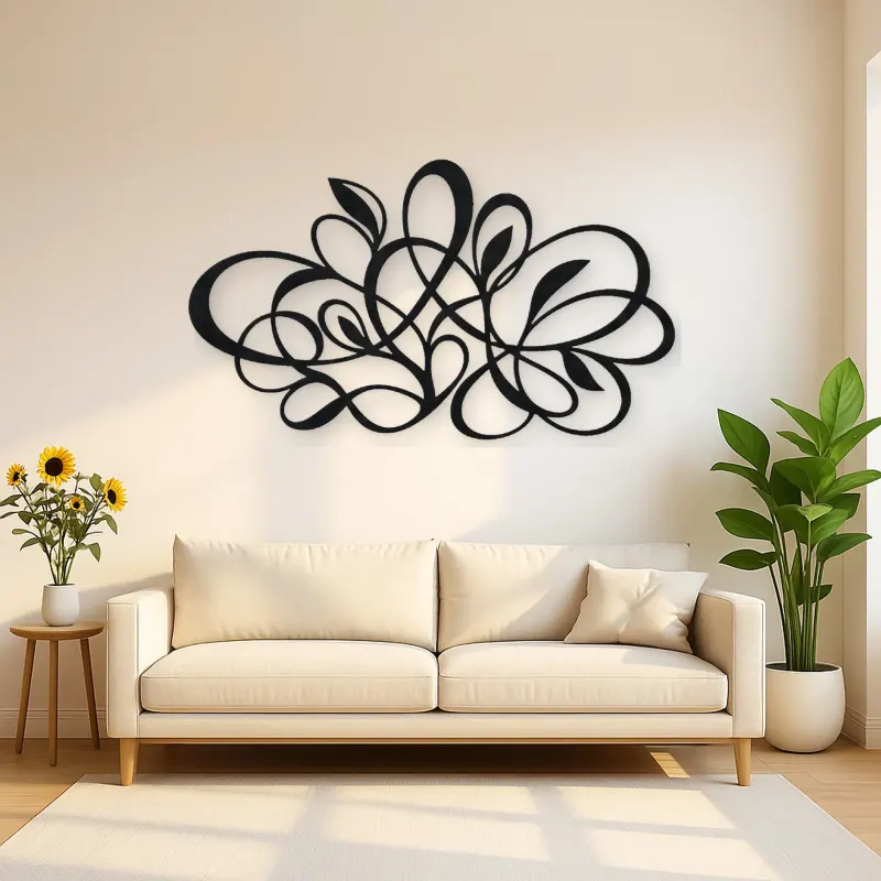 Sculptural Loop Garden Metal Wall Art | Modern Abstract Metal Decor