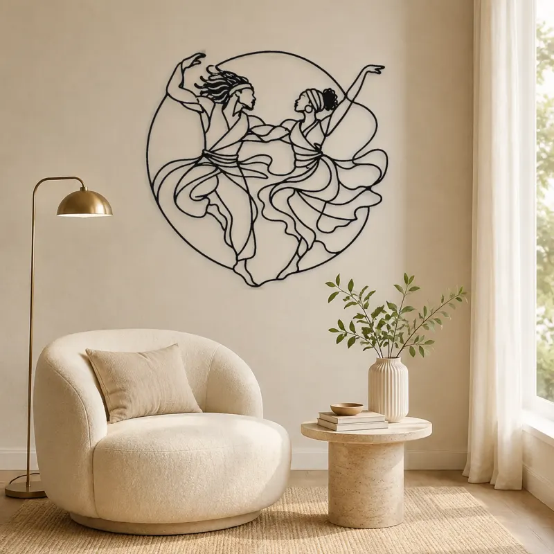 African Dance Rhythm Metal Wall Art | Dance Silhouette Wall Decor - lifestyle view 5