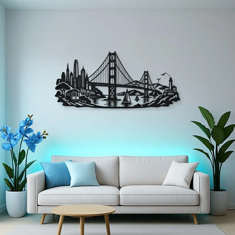 San Francisco Bridge Metal Wall Art | Travel and City Wall Decor