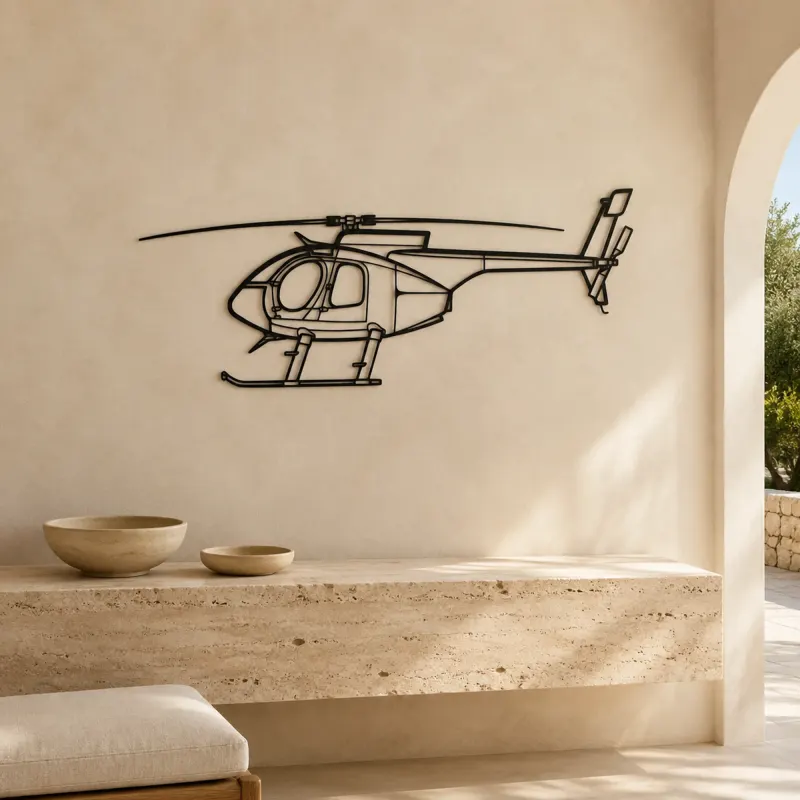 530F Airplane Silhouette Metal Wall Art, Metal Aircraft Silhouette, Aviation Wall Decor, Aviator Decor - lifestyle view 3